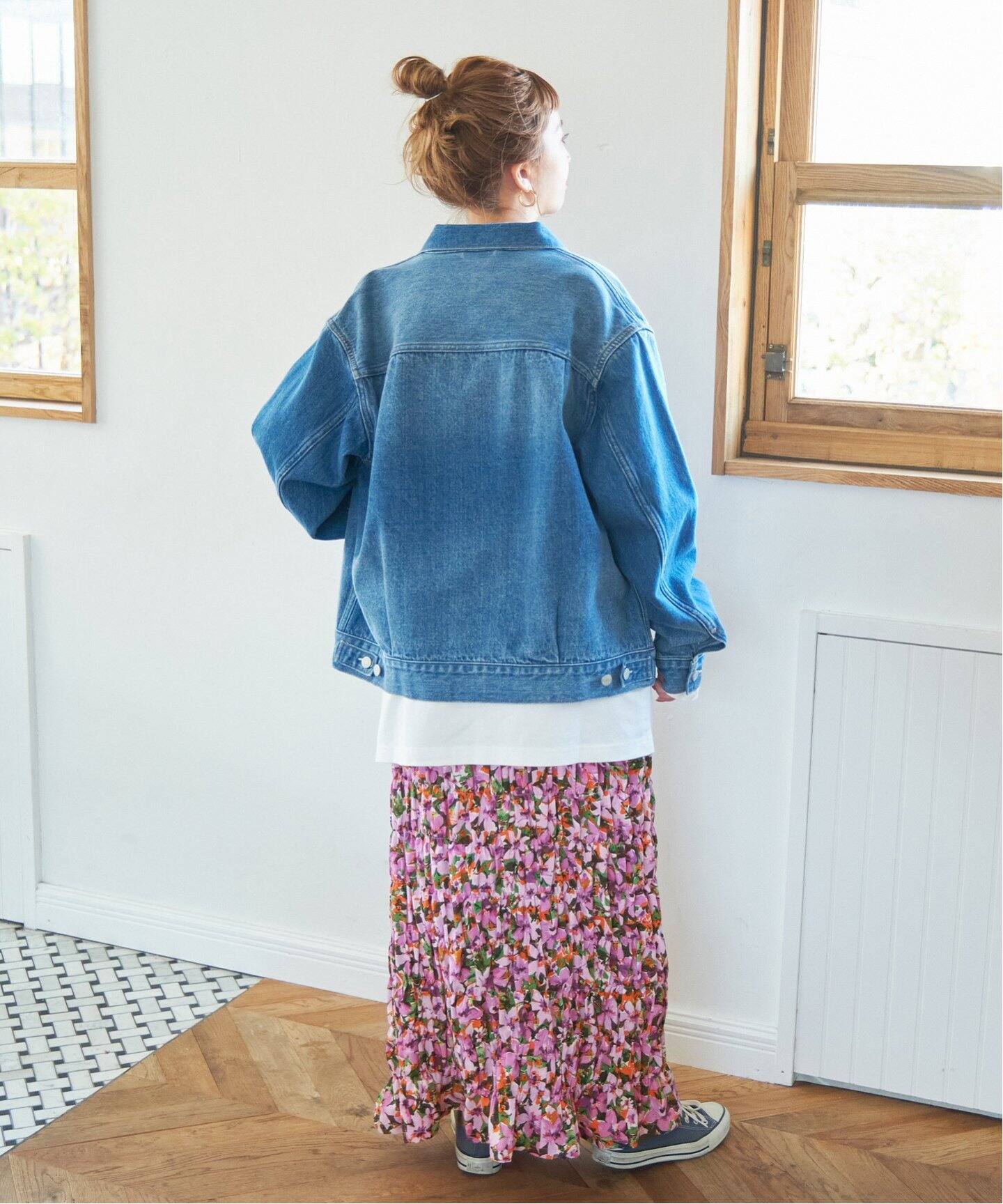 追加》【Gleamy/グリーミー】フラワープリントスカート2（ロング  