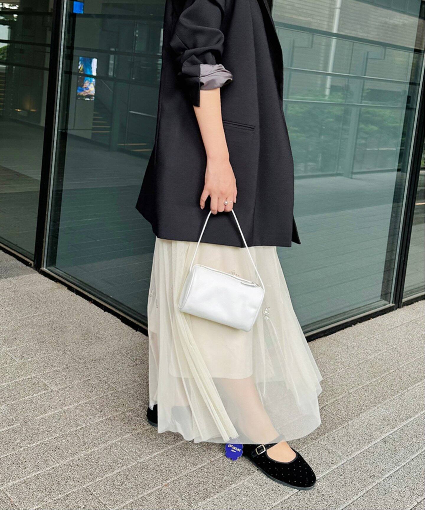 ビーズ チュールスカート（ロング・マキシ丈スカート）｜EDIT.FOR LULU  