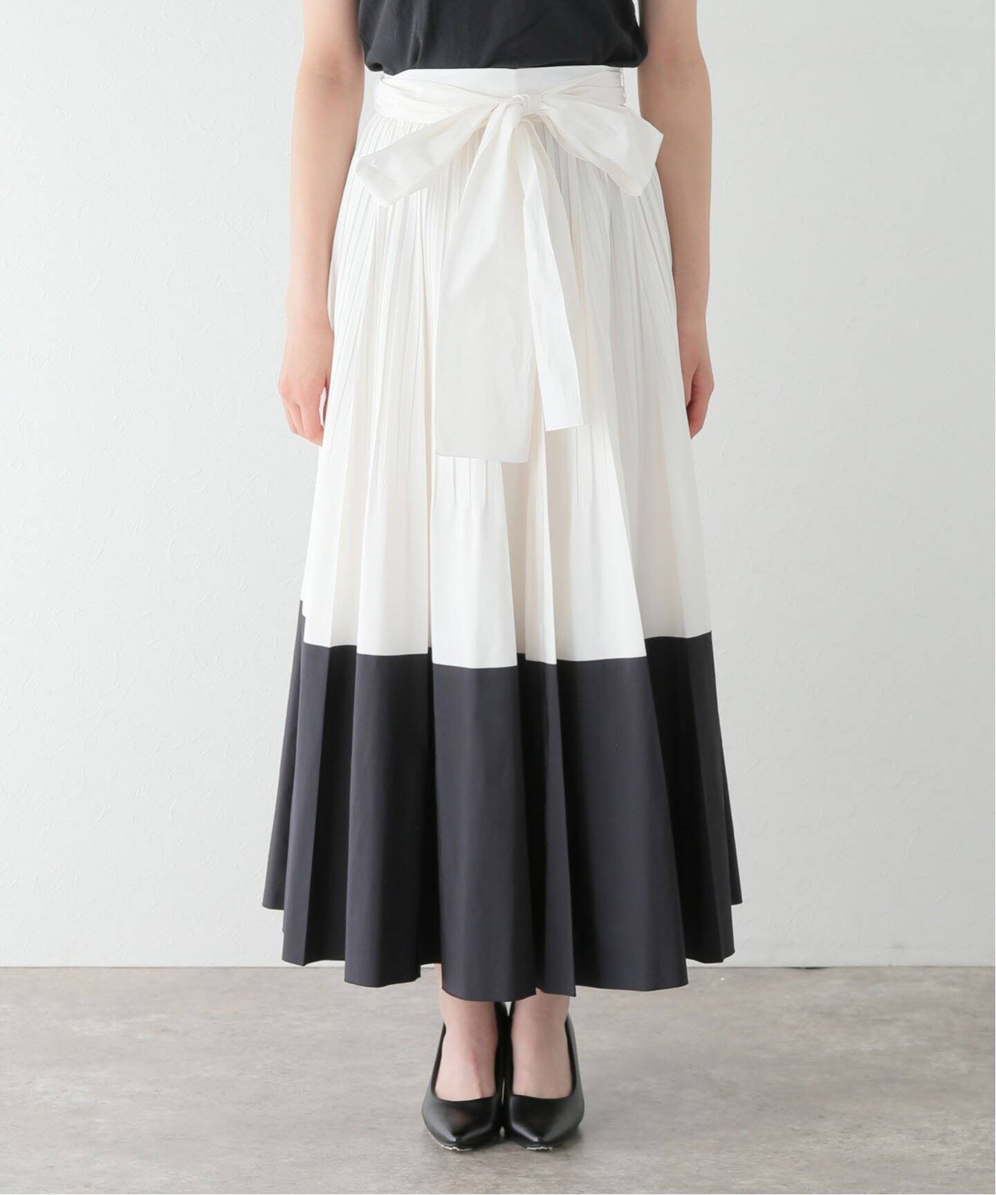 ランダムプリーツ スカート（ロング・マキシ丈スカート）｜EDIT.FOR  