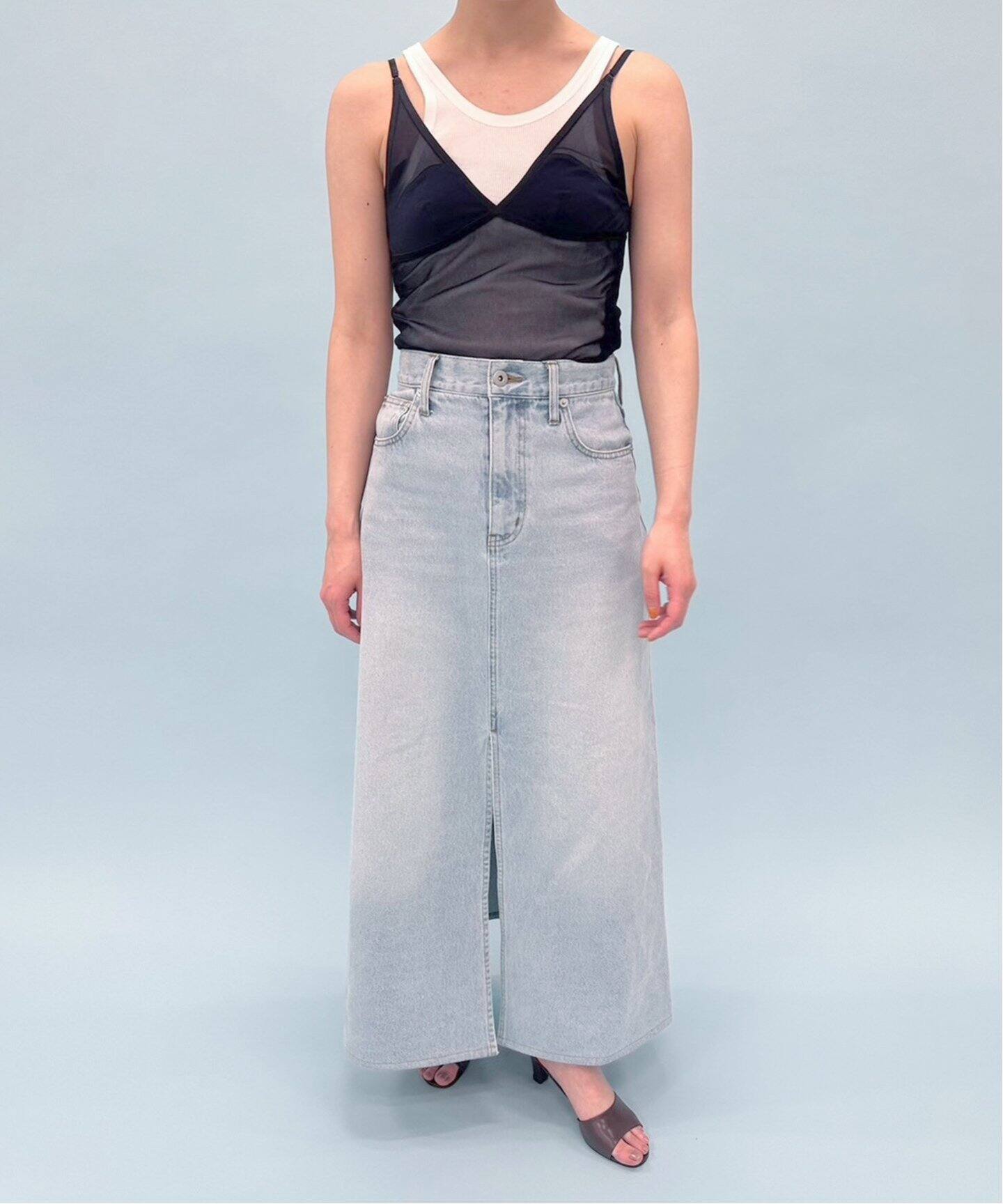 セミフレアデニムスカート（デニムスカート）｜EDIT.FOR LULU  