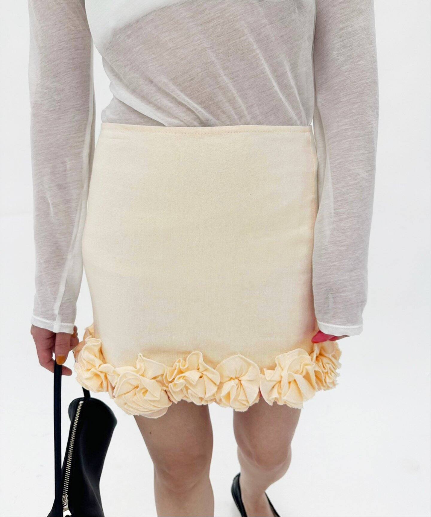 Tach clothing/タッチ クロージング】ローズリネンミニスカート（ミニ  