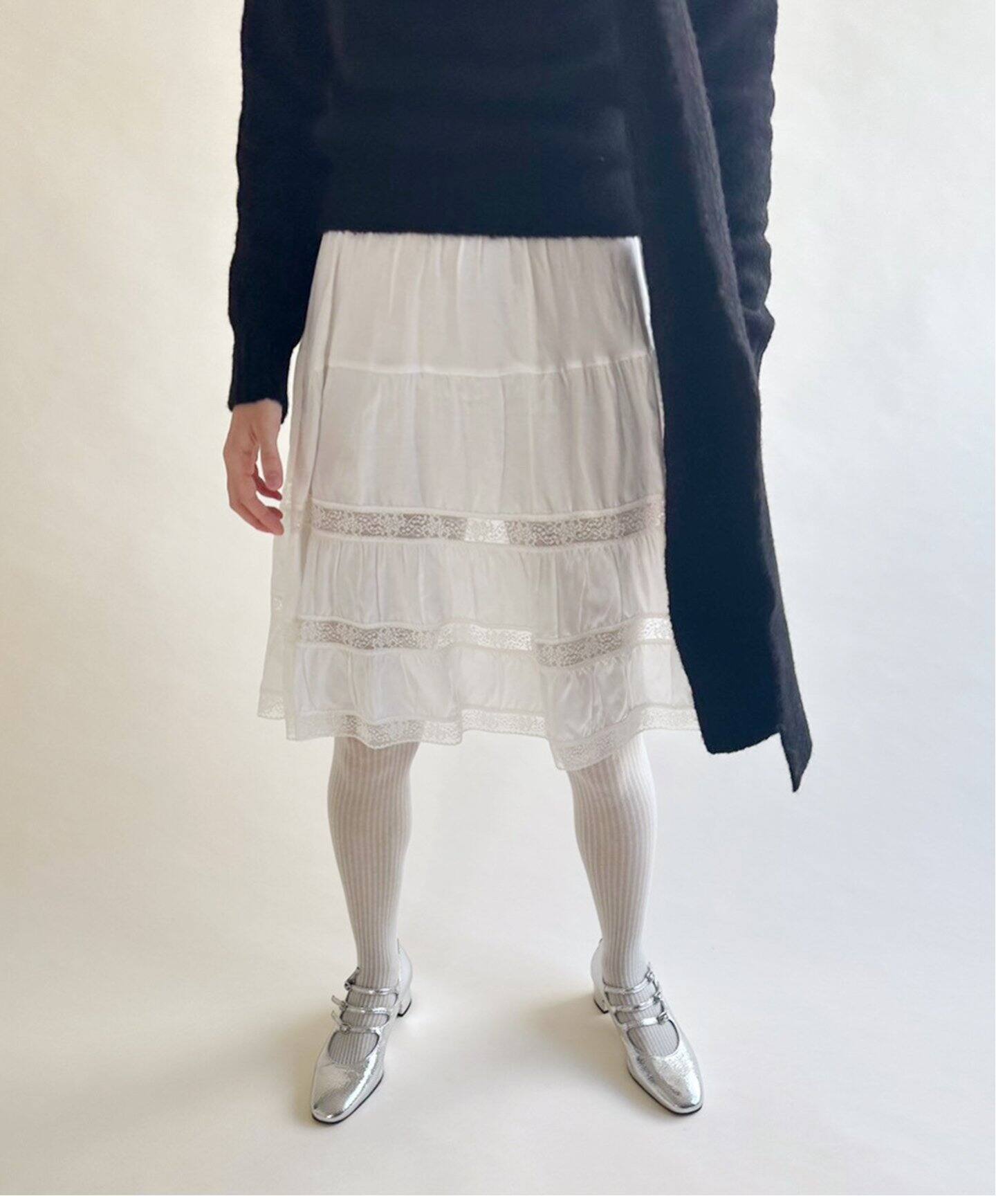 GIMAGUAS ホワイトSwan ミディアムスカート Gimaguas White Swan Midi Skirt - Dresses & Skirts - Compare