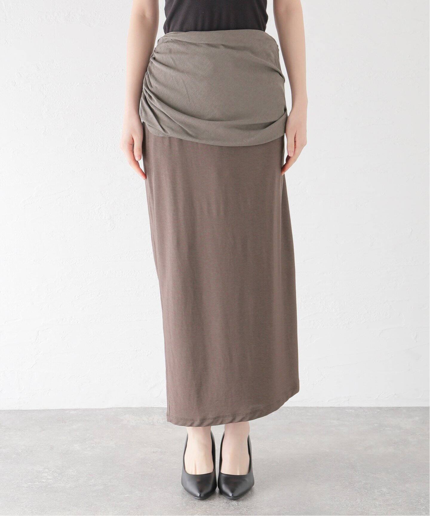 VERSO/ヴェルソ】Double-Layered Shirring Skirt（その他スカート 