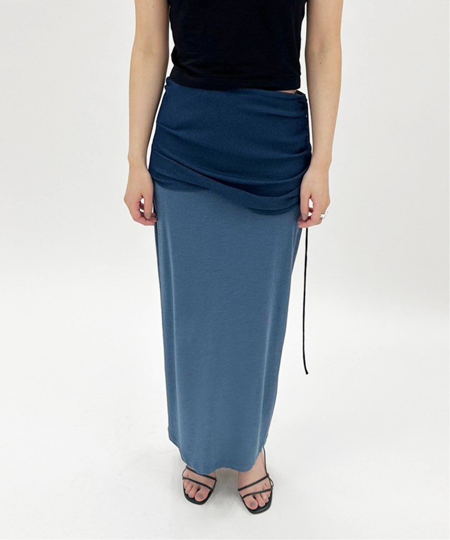 VERSO/ヴェルソ】Double-Layered Shirring Skirt（その他スカート 
