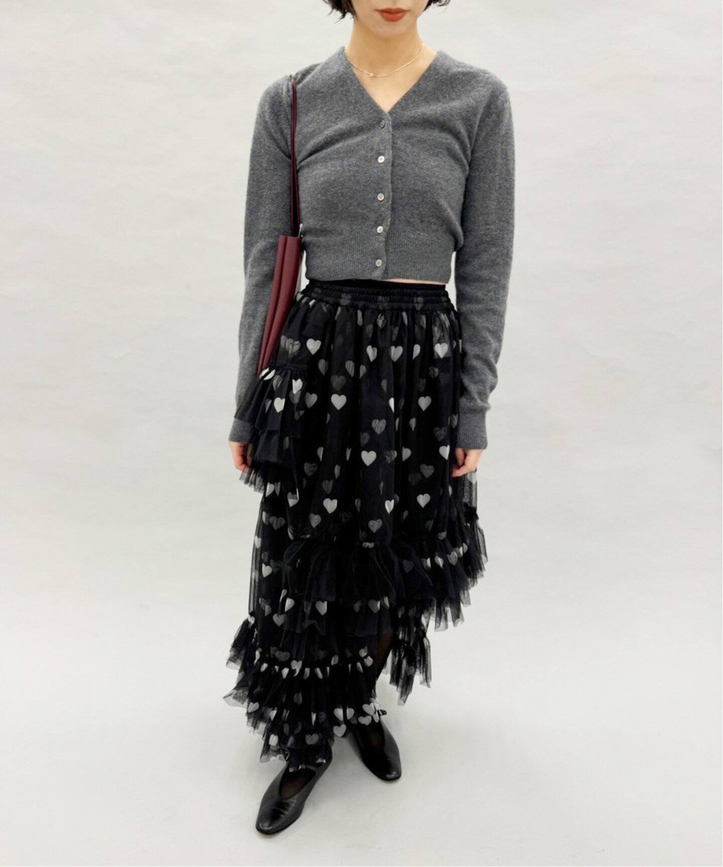 VIVIANO / ヴィヴィアーノ】Asymmetric Tulle Skirt（その他スカート 