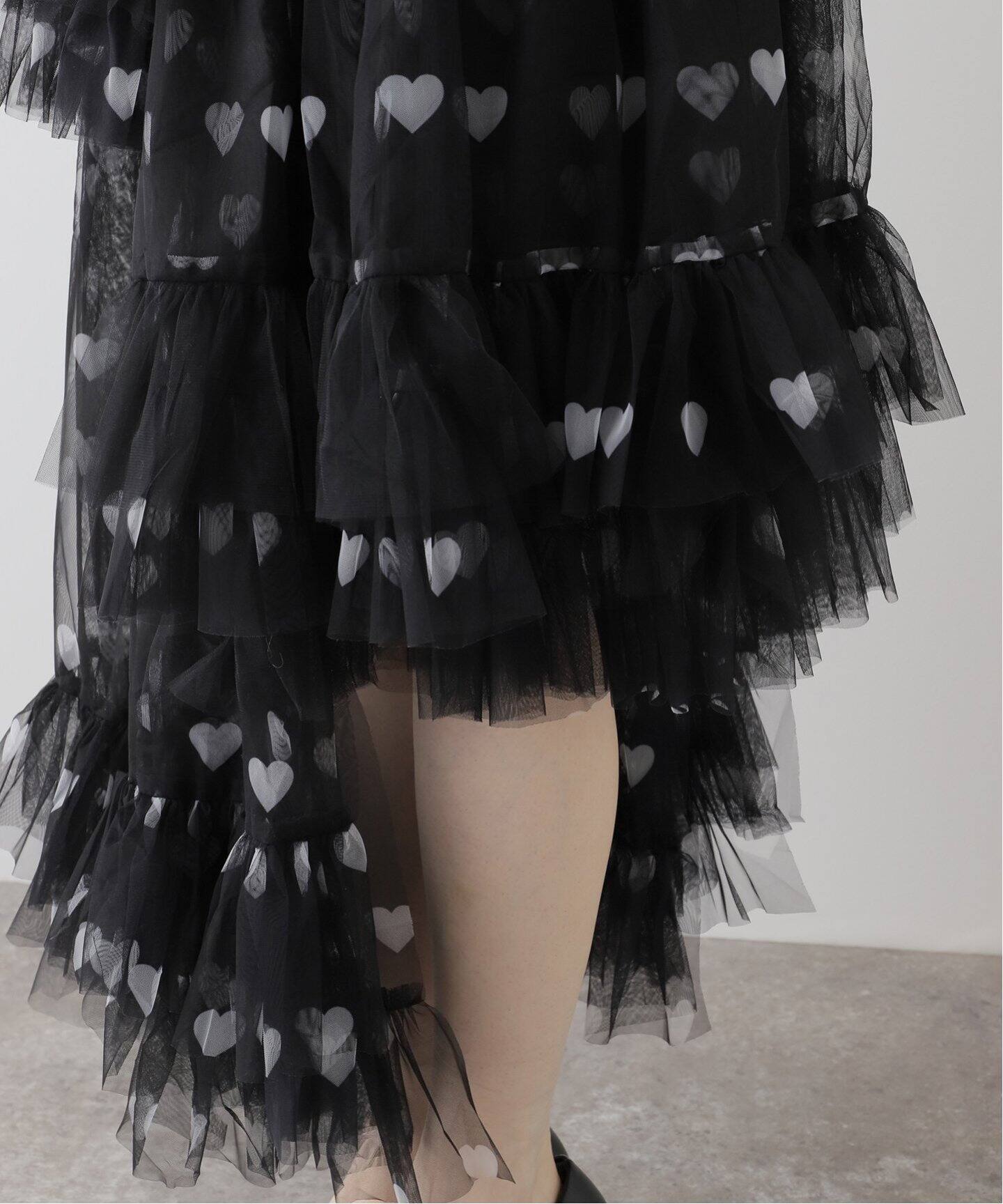 VIVIANO / ヴィヴィアーノ】Asymmetric Tulle Skirt（その他スカート 