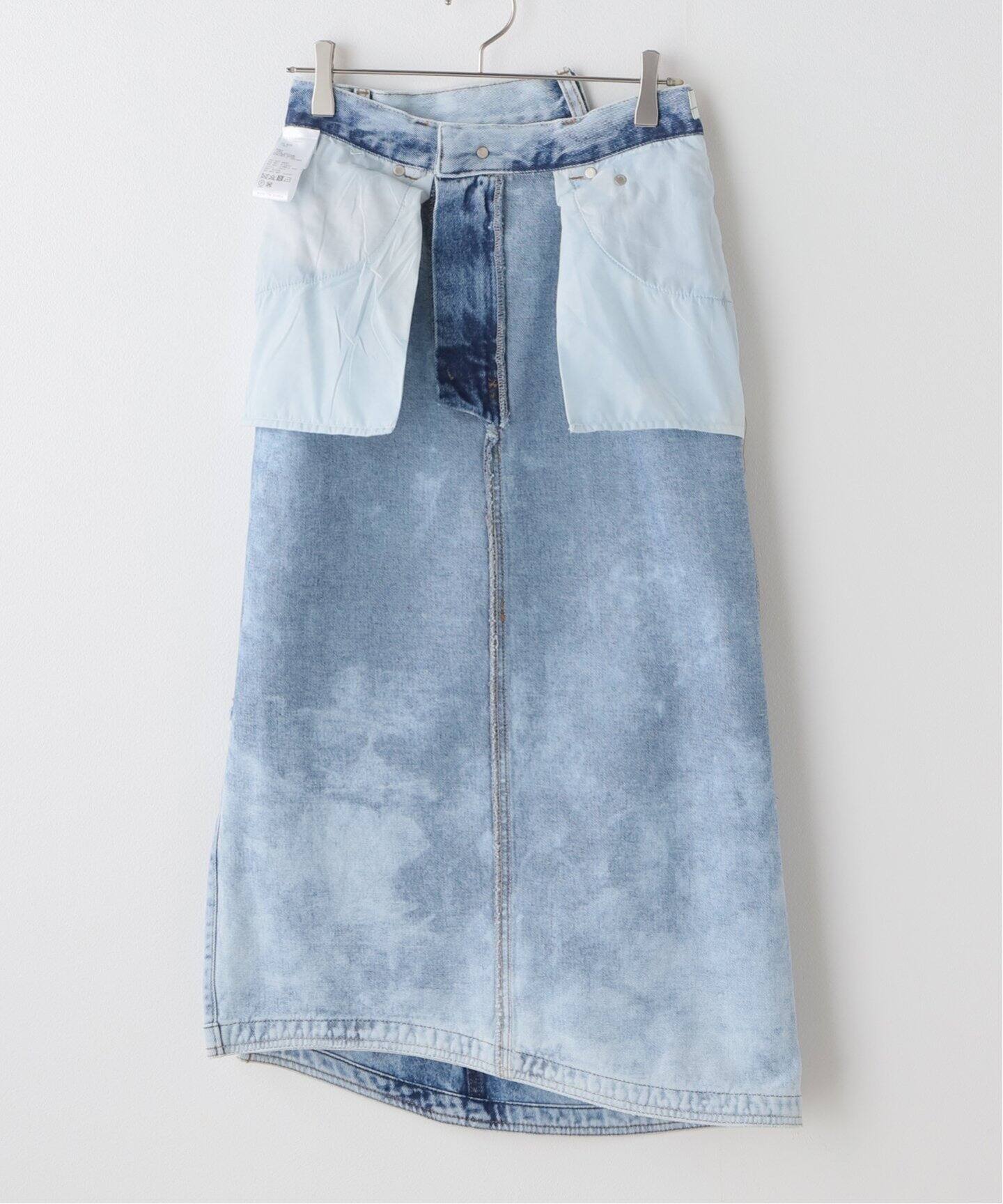 KIMHEKIM/キムヘキム】ASYMMETRIC DENIM MIDI SKIRT（デニムスカート  
