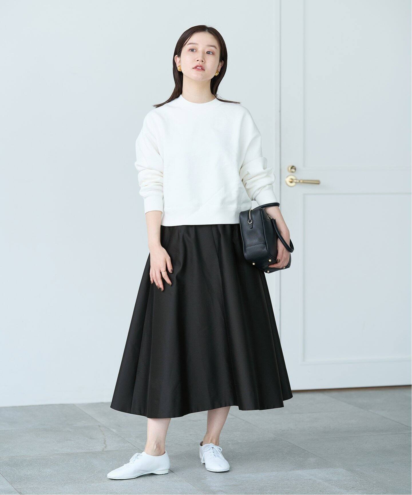 IENA (イエナ) 24060900516040 メモリータフタフレアスカート  