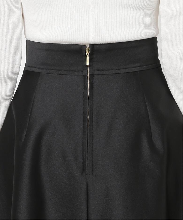 ＆NAVYポリエステルシルクフレアスカート（ロング・マキシ丈スカート  