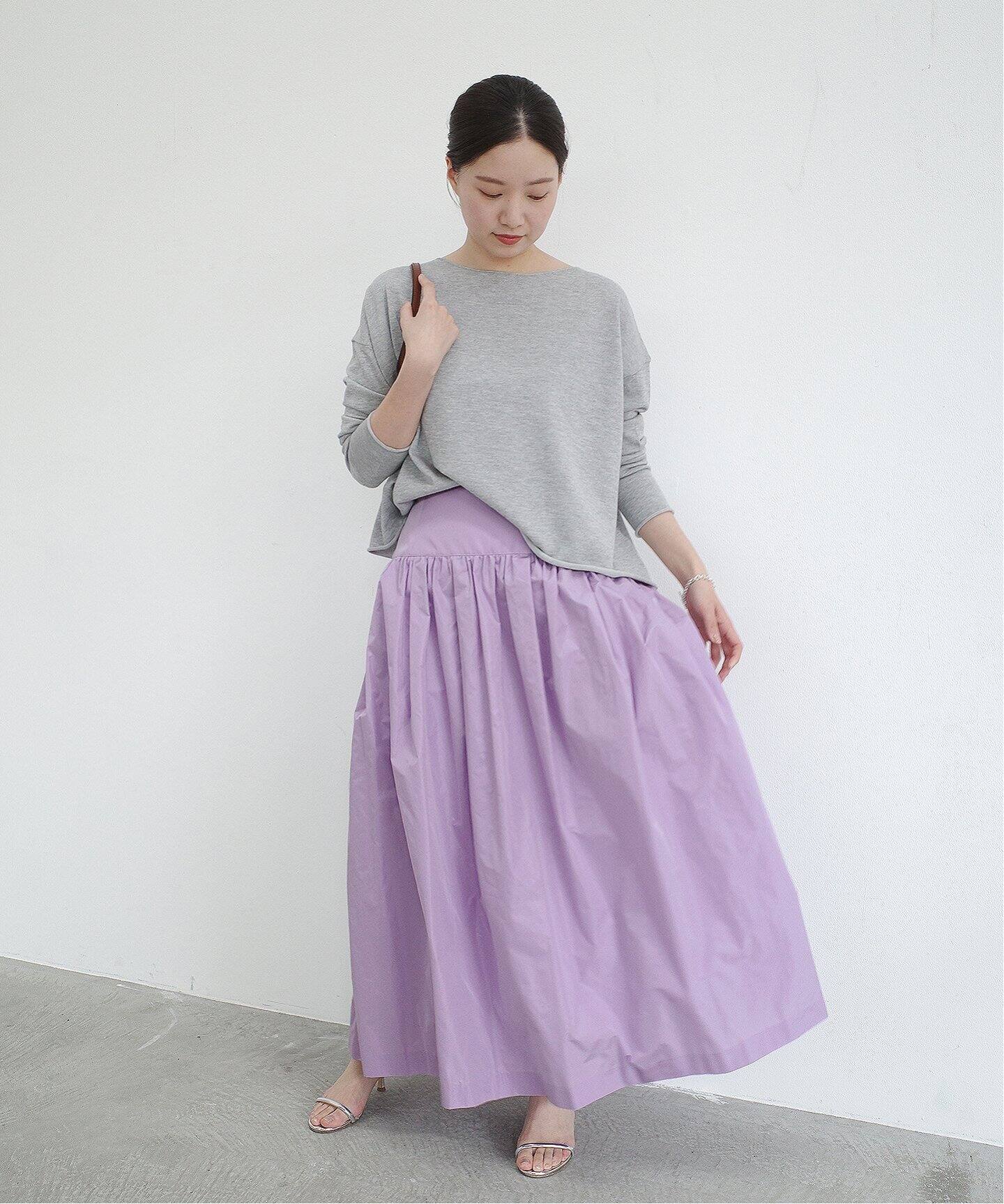 追加》タフタギャザースカート（ロング・マキシ丈スカート  