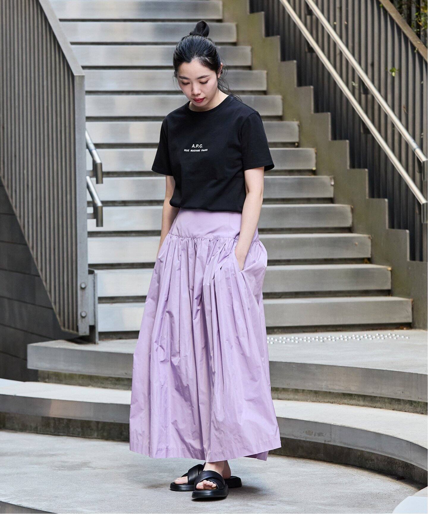 追加》タフタギャザースカート（ロング・マキシ丈スカート）｜IENA  