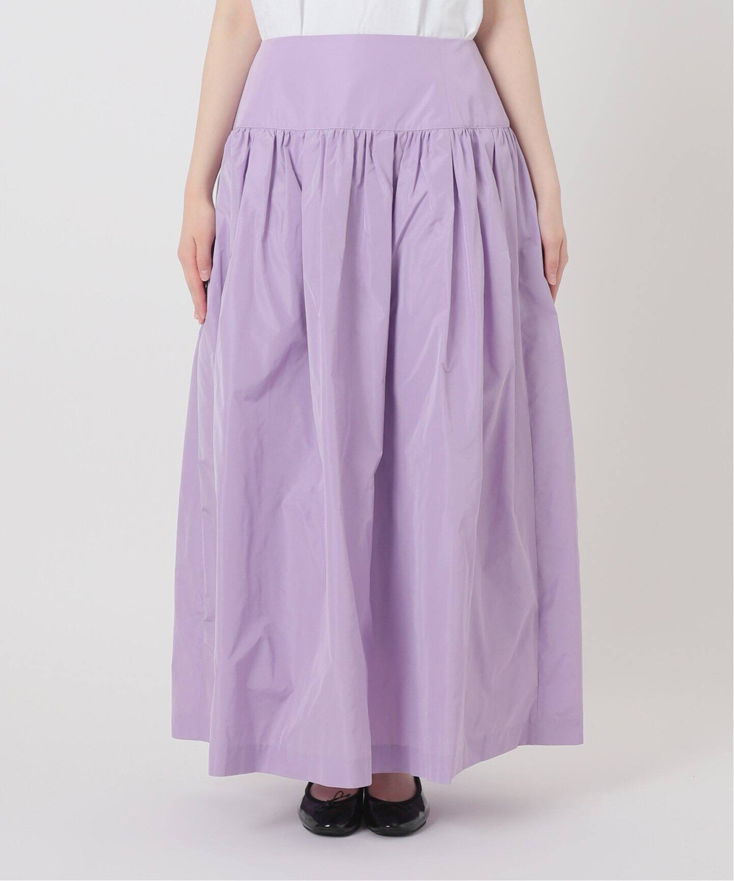 追加》タフタギャザースカート（ロング・マキシ丈スカート  