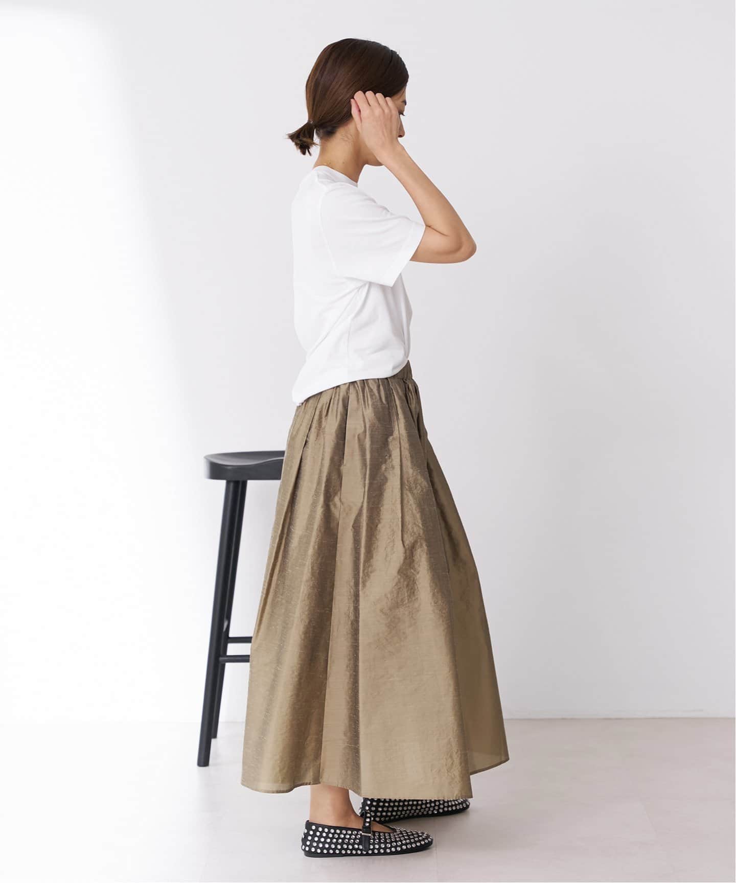IENA 新品タグ付き etique シアーシャンタンスカート