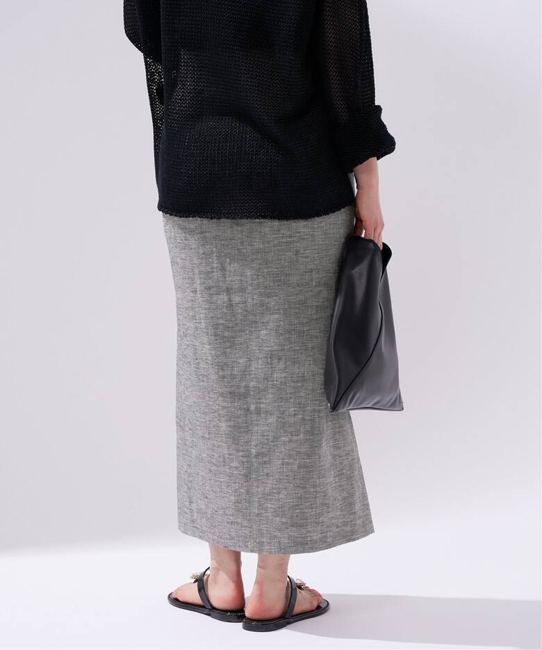 ストレッチリネンポケットスカート（ロング・マキシ丈スカート）｜IENA  