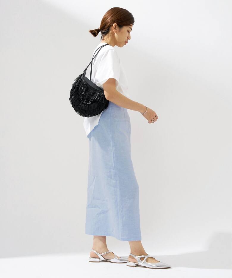 ストレッチリネンポケットスカート（ロング・マキシ丈スカート）｜IENA  