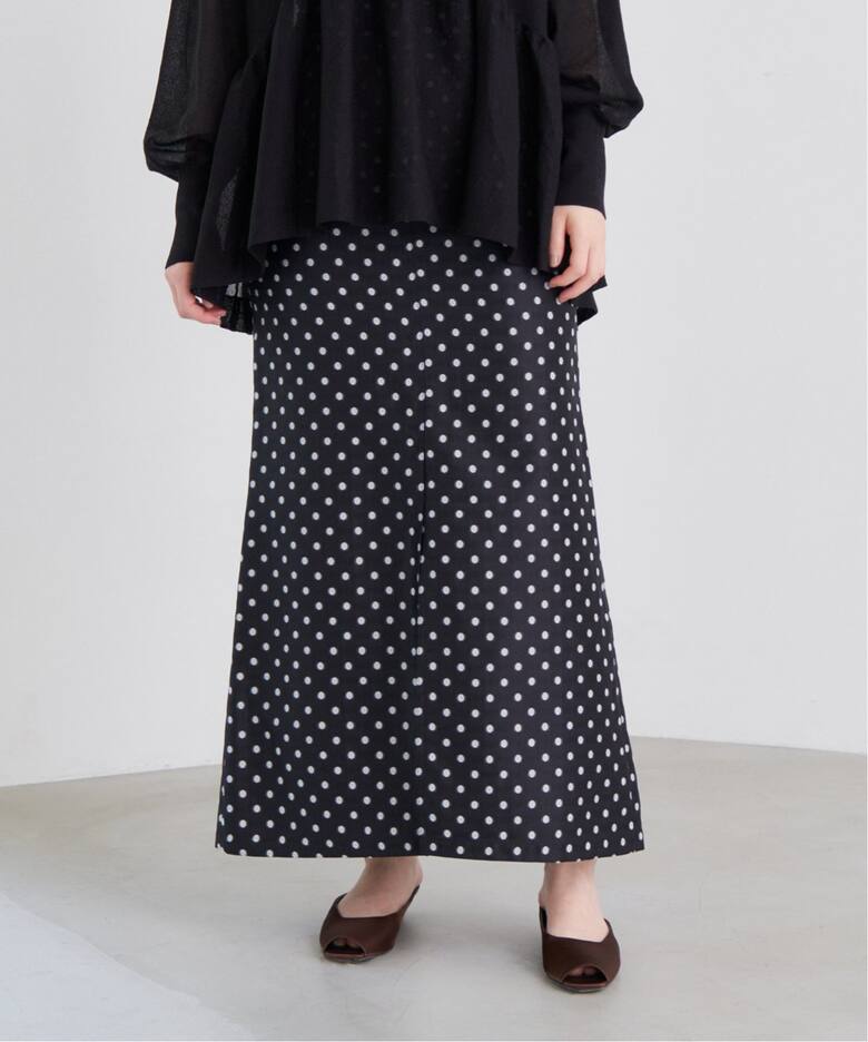 ドットジャガードロングスカート（ロング・マキシ丈スカート）｜IENA  