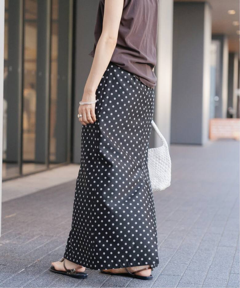 ドットジャガードロングスカート（ロング・マキシ丈スカート）｜IENA  