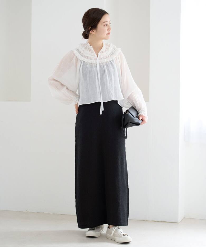 イエナ IENA ラブークル 18SS スカート ロング 進め フレア ニット レース 