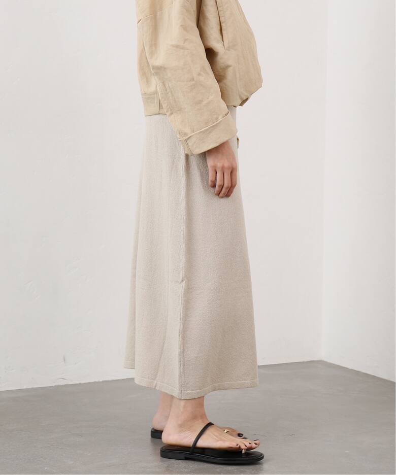 コットンブークレーニットスカート（ロング・マキシ丈スカート）｜IENA  