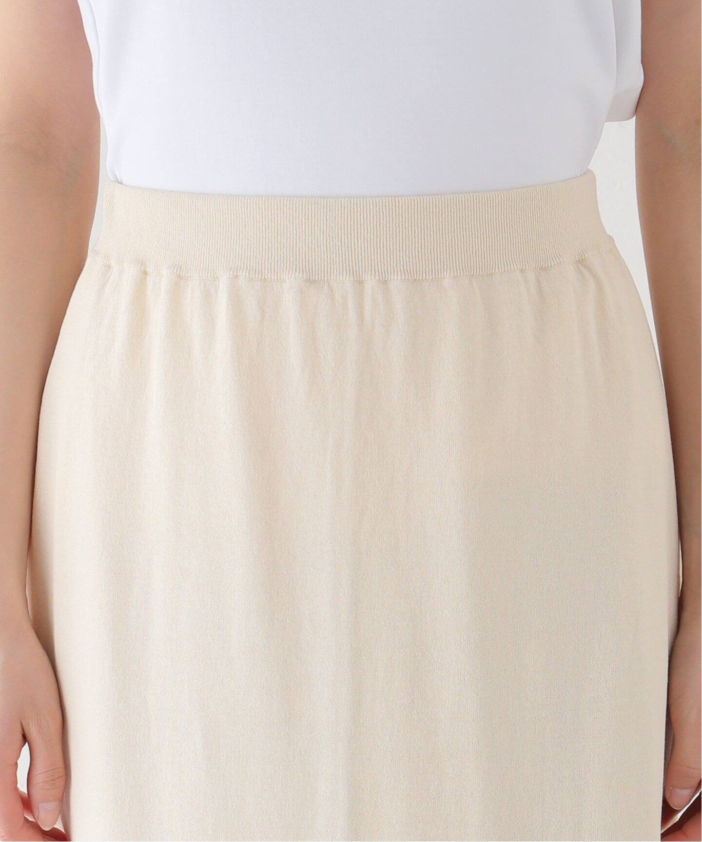 コットンシルクニット タイトスカート（ロング・マキシ丈スカート  