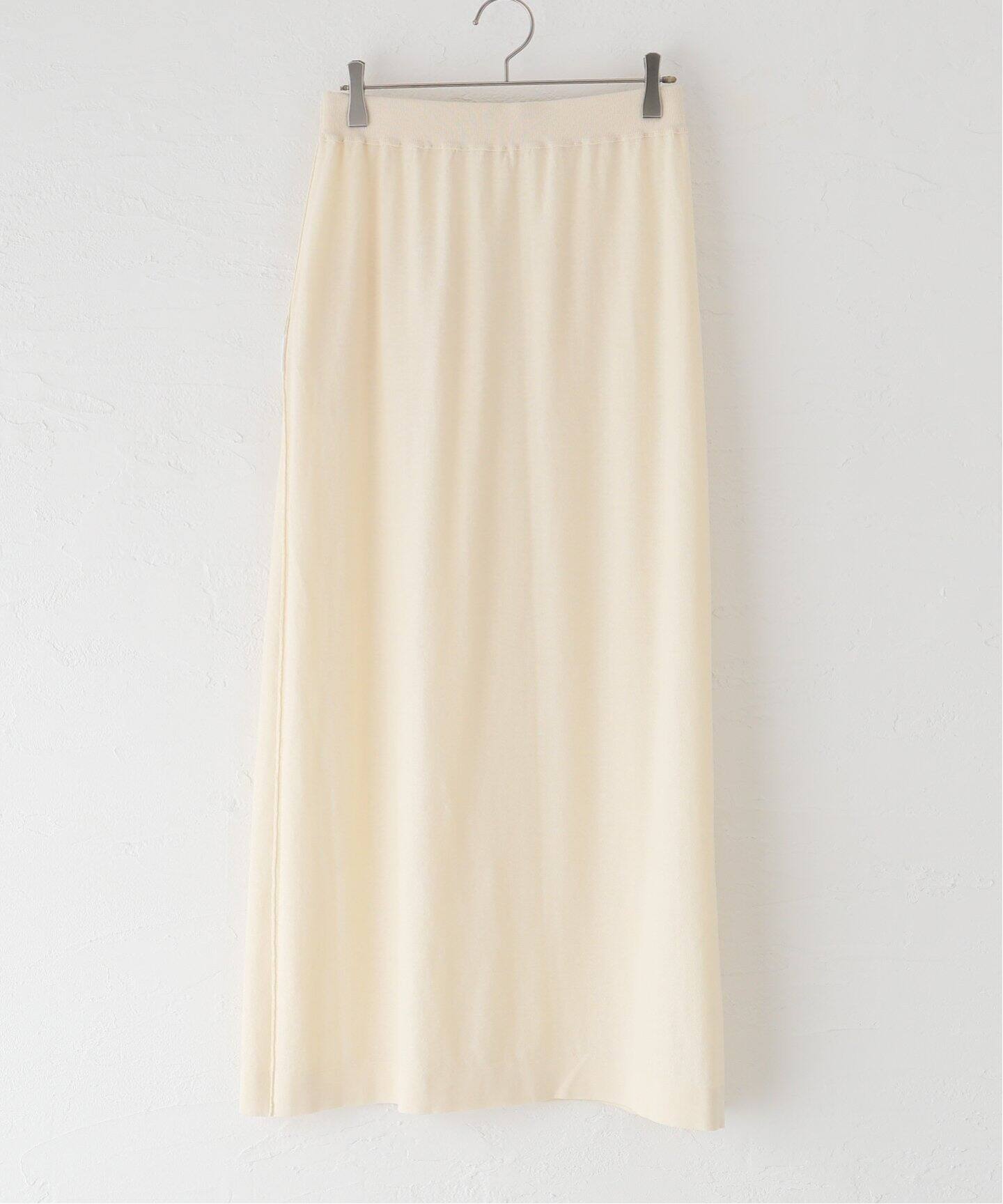 コットンシルクニット タイトスカート（ロング・マキシ丈スカート  