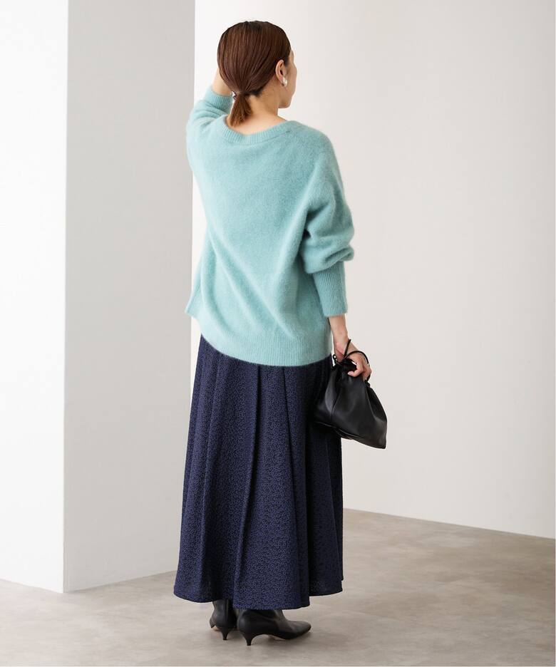 フラワー刺繍タックフレアスカート（ロング・マキシ丈スカート）｜IENA  