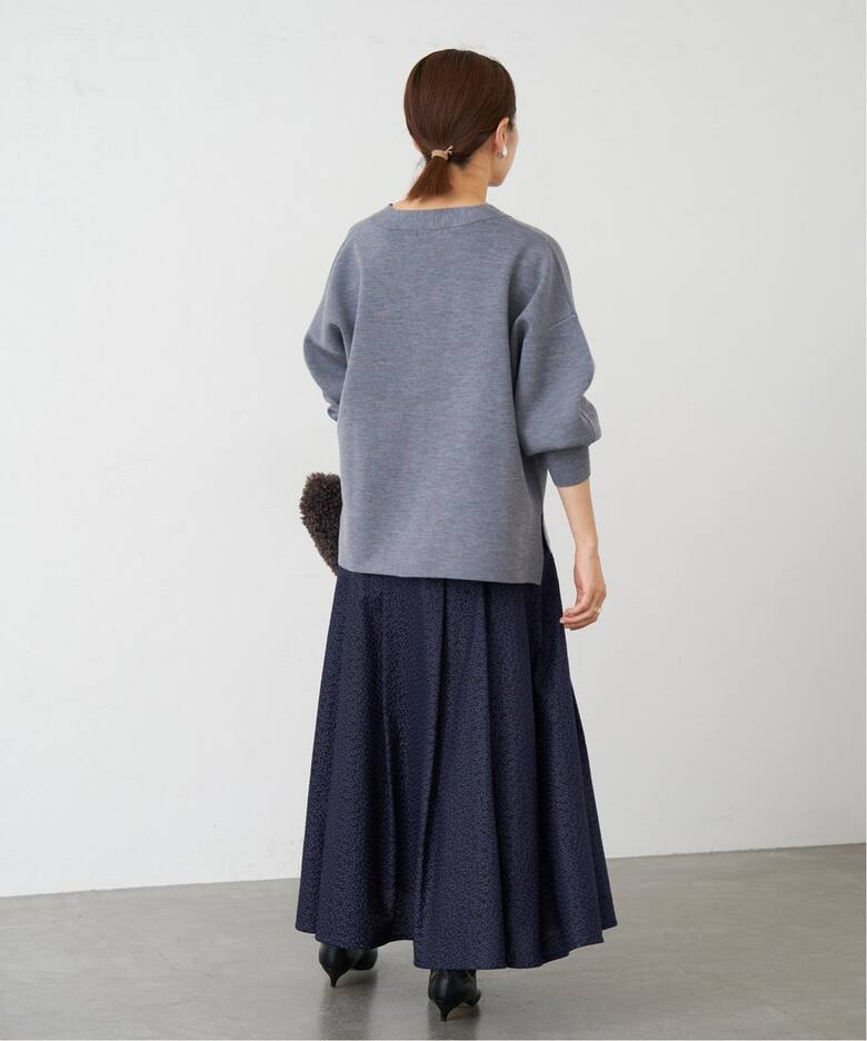 フラワー刺繍タックフレアスカート（ロング・マキシ丈スカート）｜IENA  