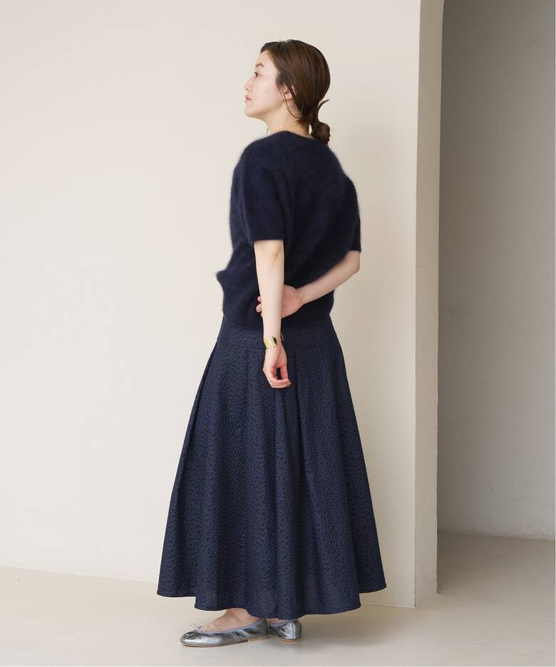 フラワー刺繍タックフレアスカート（ロング・マキシ丈スカート）｜IENA  