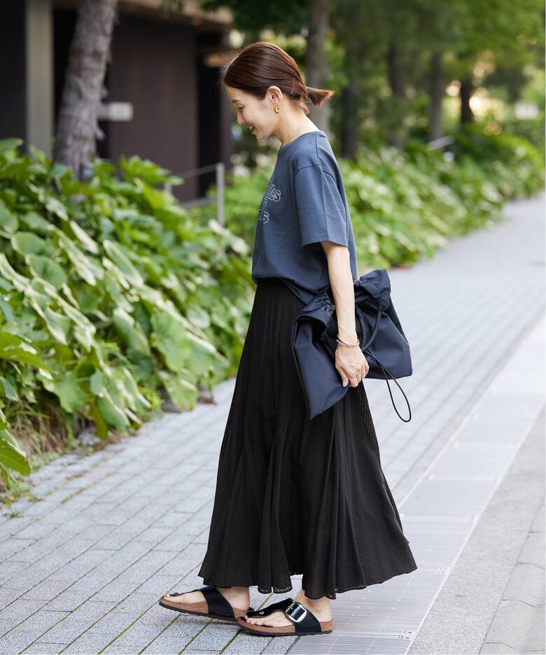 インドドビー ギャザーフレア スカート（ロング・マキシ丈スカート  