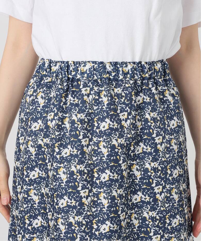 iena 2018aw フラワー モチーフ 恐る プリント シャーリングスカート 40 