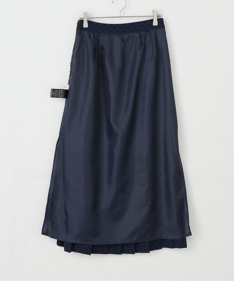 フロッキードットプリーツスカート（ロング・マキシ丈スカート）｜IENA  