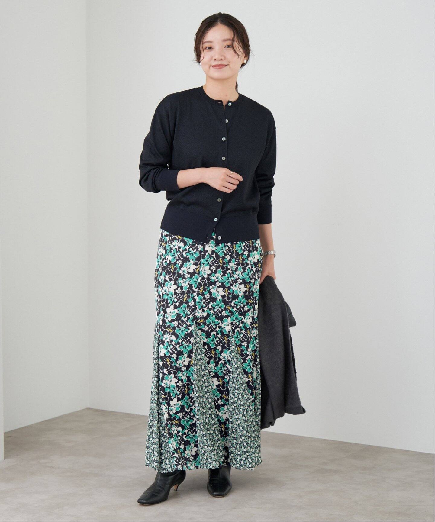 Deveaux Flower Mixスカート（ロング・マキシ丈スカート）｜IENA  