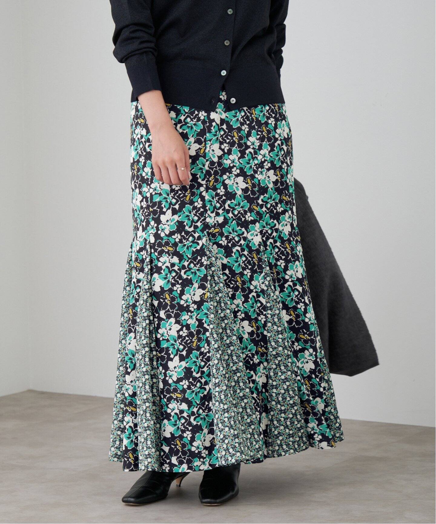 Deveaux Flower Mixスカート（ロング・マキシ丈スカート）｜IENA  