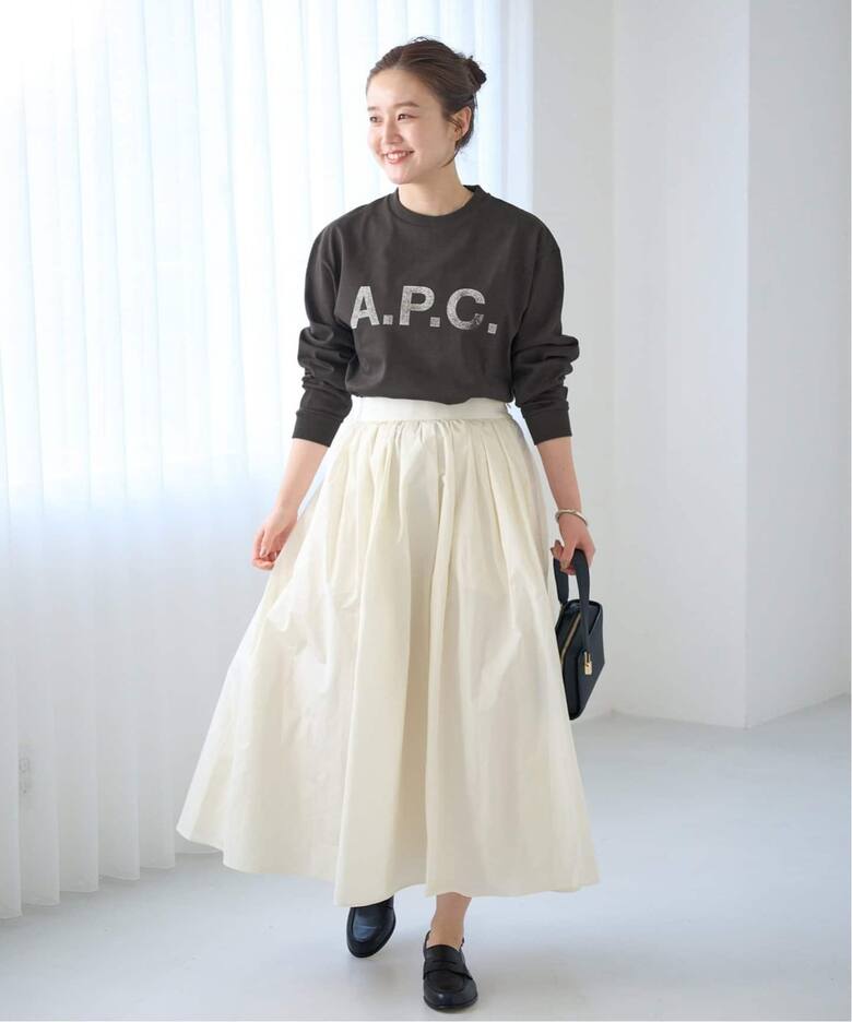 メモリータフタフレアスカート（ロング・マキシ丈スカート）｜IENA  