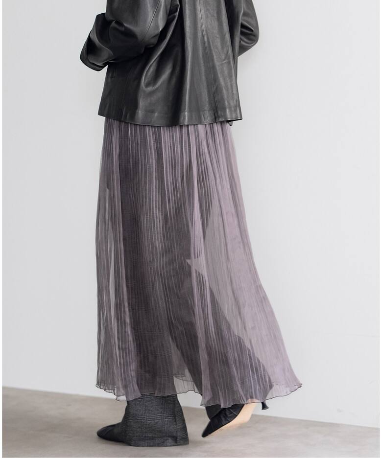 シルクオーガンプリーツスカート（ロング・マキシ丈スカート）｜IENA  