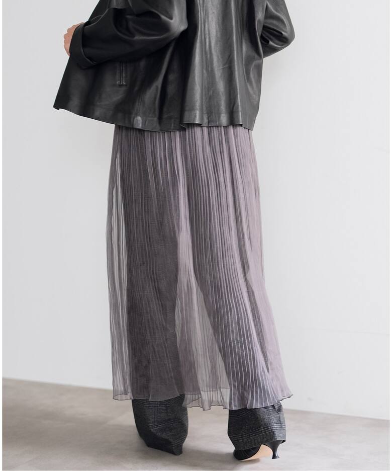 シルクオーガンプリーツスカート（ロング・マキシ丈スカート）｜IENA  