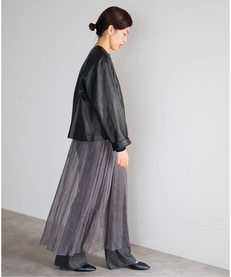 シルクオーガンプリーツスカート（ロング・マキシ丈スカート）｜IENA  