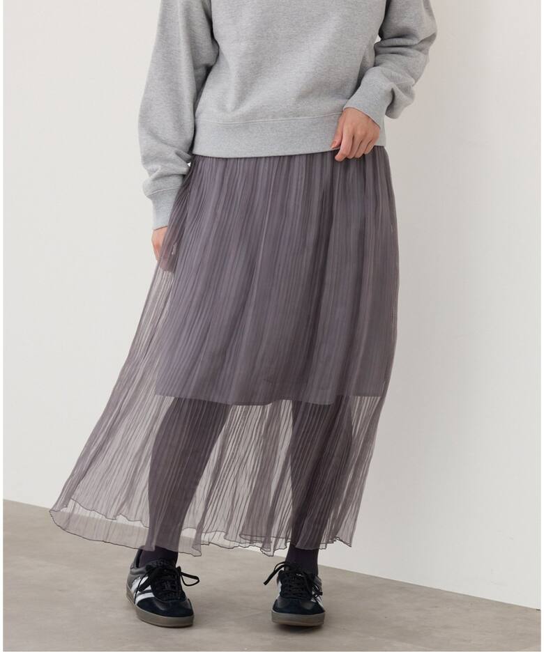 シルクオーガンプリーツスカート（ロング・マキシ丈スカート）｜IENA  