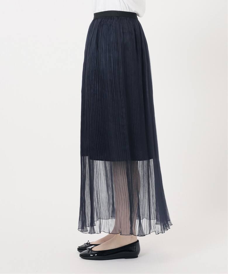 シルクオーガンプリーツスカート（ロング・マキシ丈スカート）｜IENA  