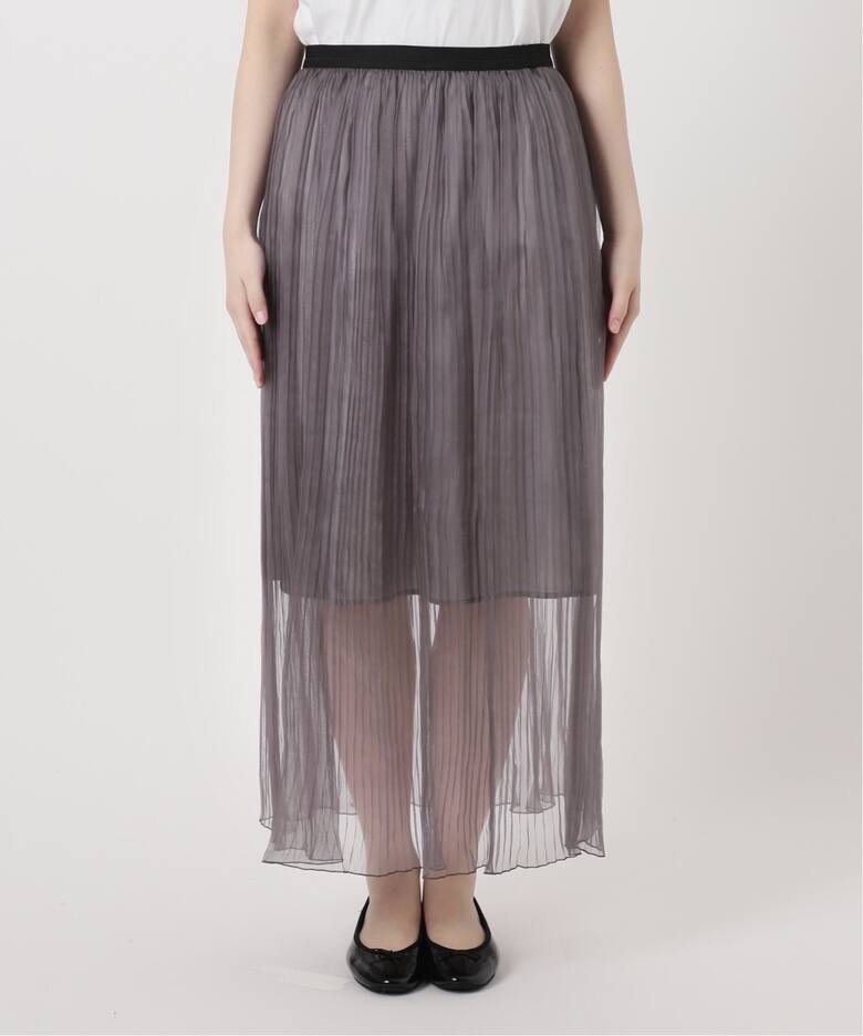 シルクオーガンプリーツスカート（ロング・マキシ丈スカート）｜IENA  