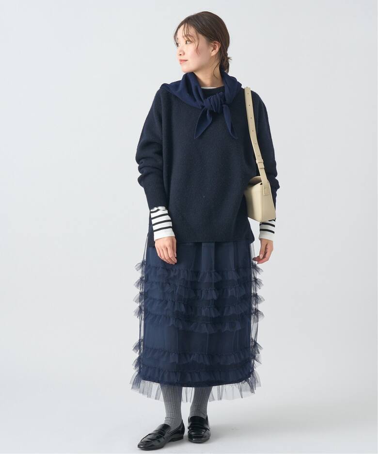 チュールフリルレイヤードスカート（ロング・マキシ丈スカート）｜IENA  