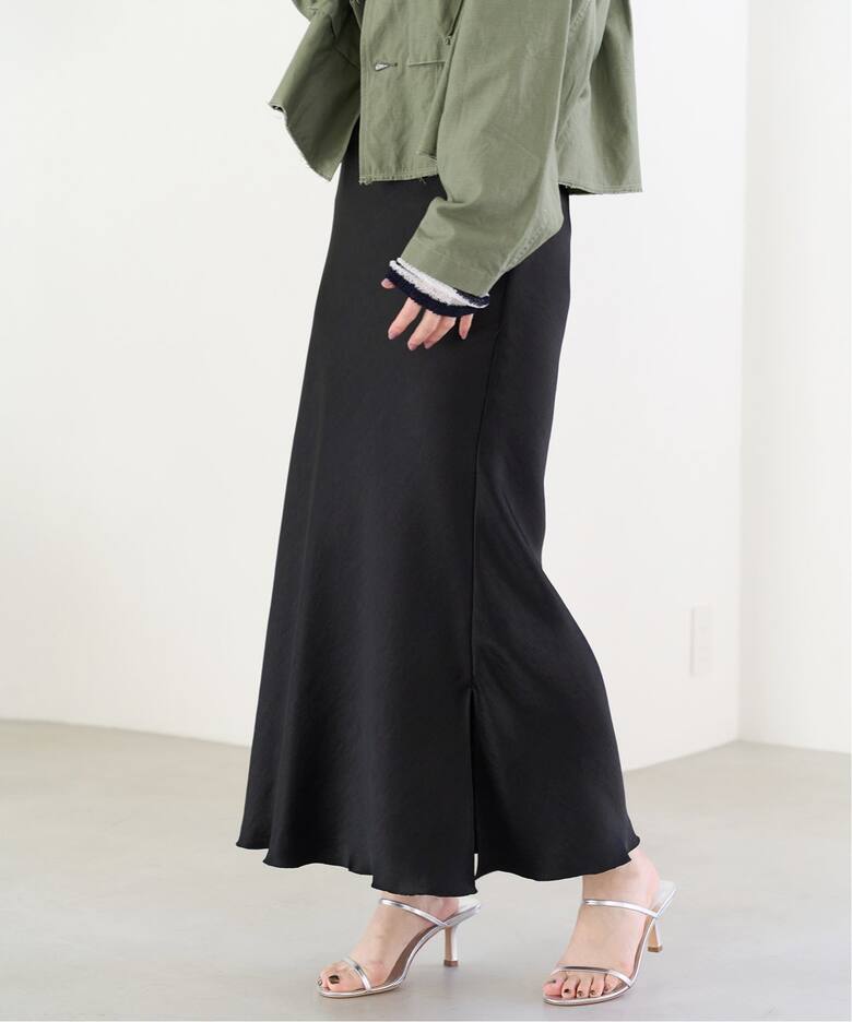 追加5》ダブルサテンスカート（ロング・マキシ丈スカート）｜IENA  