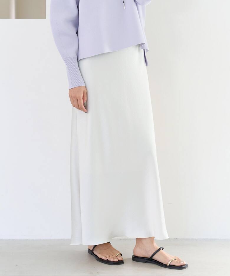 追加5》ダブルサテンスカート（ロング・マキシ丈スカート）｜IENA  