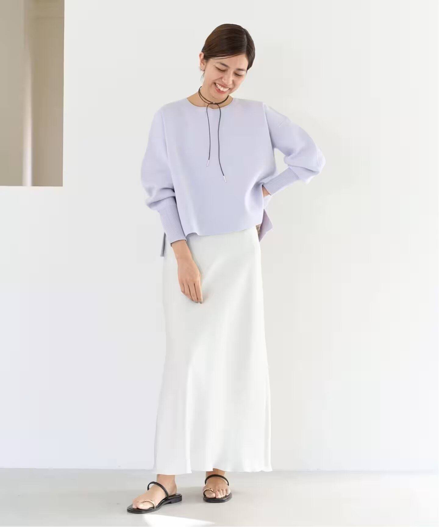 追加6》ダブルサテンスカート（ロング・マキシ丈スカート）｜IENA  