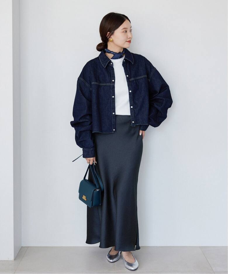 追加7》ダブルサテンスカート（ロング・マキシ丈スカート）｜IENA  