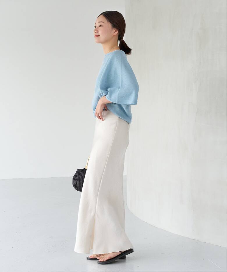 追加7》ダブルサテンスカート（ロング・マキシ丈スカート）｜IENA  