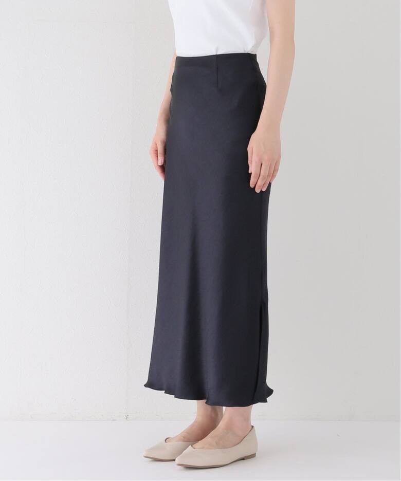 追加7》ダブルサテンスカート（ロング・マキシ丈スカート）｜IENA  