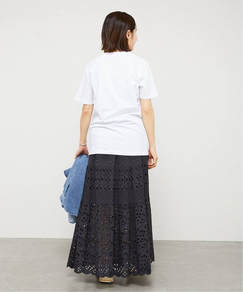 WEB限定/追加3》コットンレースティアードスカート（ロング・マキシ丈  