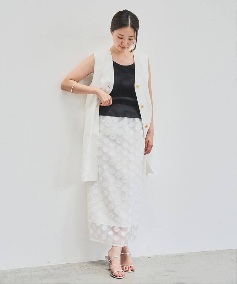 シアージャガード刺繍スカート（ロング・マキシ丈スカート）｜IENA  