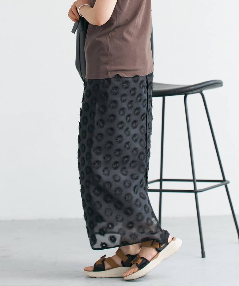 シアージャガード刺繍スカート（ロング・マキシ丈スカート）｜IENA  